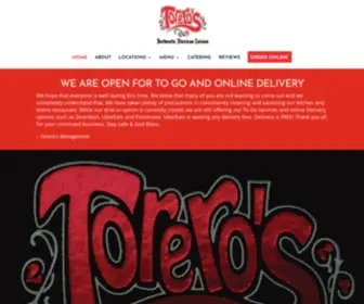 Torerosmexicanrestaurants.com(Torero’s Mexican Restaurants) Screenshot