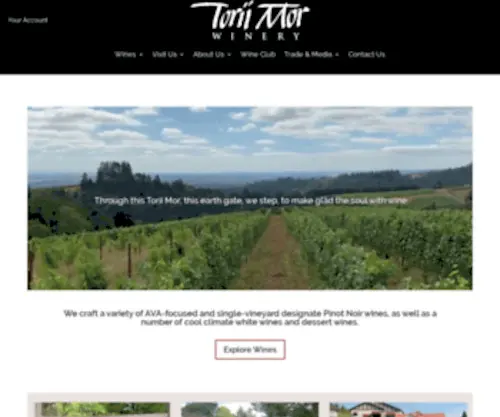 Toriimorwinery.com(Torii Mor Winery and Vineyard) Screenshot