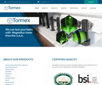 Tormex.com(Tormex Fábrica de Tornillos) Screenshot