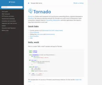 Tornadoweb.org(Tornado 6.0.4 documentation) Screenshot