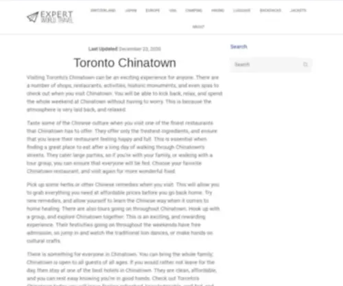 Toronto-Chinatown.info(Expert World Travel) Screenshot