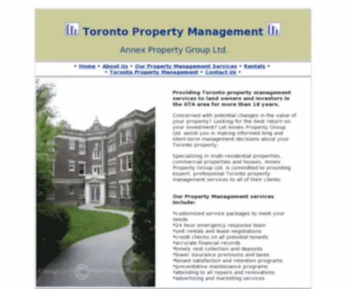 Toronto-Property-Management.com(Annex Property Group Ltd) Screenshot