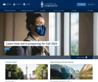 Toronto.edu(The University of Toronto) Screenshot
