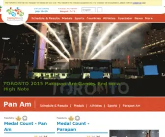 Toronto2015.org(Toronto 2015 Pan/Parapan American Games) Screenshot