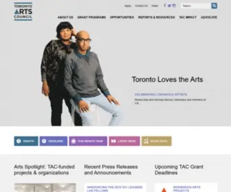 Torontoartscouncil.org(Toronto Arts Council) Screenshot