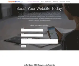 Torontoboost.com(Affordable SEO Toronto Services) Screenshot