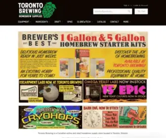 Torontobrewing.ca(Toronto Brewing Homebrew Supply Store for Beer Brewing & Winemaking) Screenshot