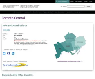 Torontocentrallhin.on.ca(Local Health Integration Network (LHIN)) Screenshot
