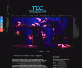 Torontodancecompany.com(Toronto Dance Company located in the Toronto Beach/East York area) Screenshot