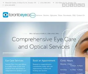 Torontoeyecare.com(Toronto Eye Care) Screenshot