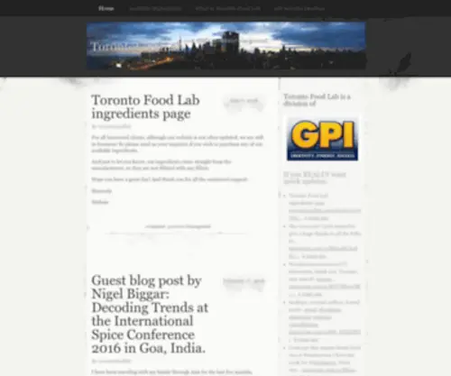 Torontofoodlab.com(A chef's modernist playground) Screenshot