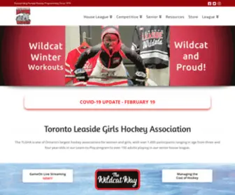 Torontoleasidewildcats.ca(Toronto Leaside Girls Hockey Association) Screenshot