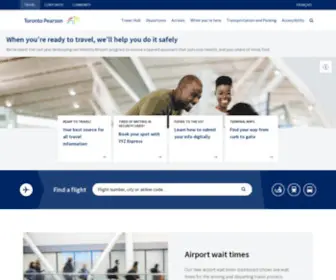 Torontopearson.com(Toronto Pearson Airport) Screenshot