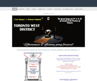 Torontowestdistrict.com(Toronto West Masonic District) Screenshot