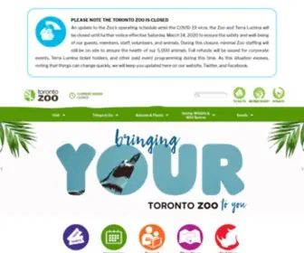 Torontozoo.com(Visit our animals) Screenshot