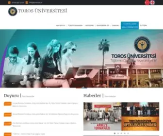 Toros.edu.tr(TOROS UNIVERSITESI) Screenshot