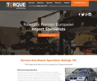 Torqueautomotive.net(Torque Automotive specializes in auto repair services for luxury German imports) Screenshot