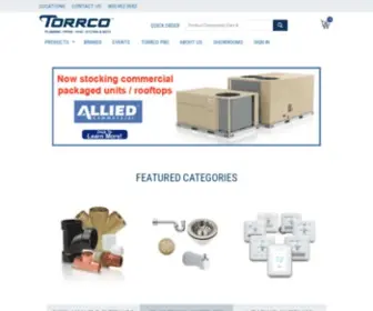 Torrco.com(Wholesale Distributor of Plumbing) Screenshot