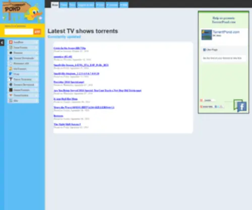 Torrentpond.com(The torrent search engine) Screenshot