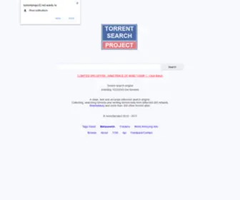 Torrentproject2.net(Torrent Search Engine) Screenshot