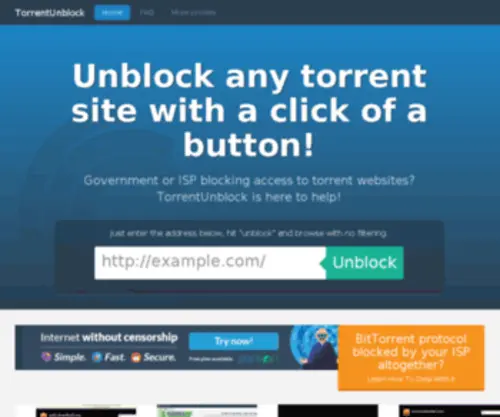 Torrentunblock.com(Unblock torrents easily) Screenshot