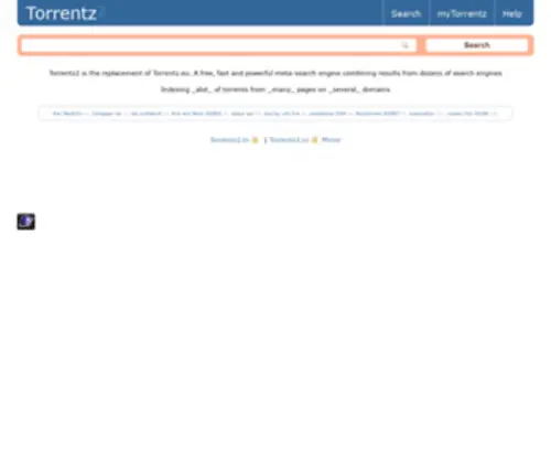 Torrentz2.cc(Torrentz2 Search Engine) Screenshot