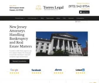 Torreslegal.com(Bankruptcy Lawyer Passaic New Jersey) Screenshot