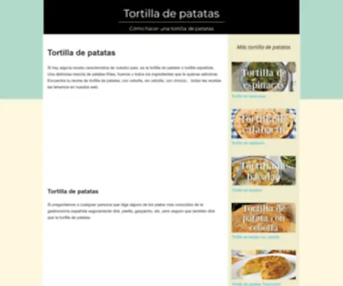 Tortilladepatatas.com.es(Tortilla de patatas: 6 recetas fáciles) Screenshot