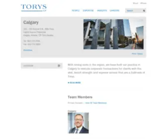 Toryscalgary.com(Torys LLP) Screenshot