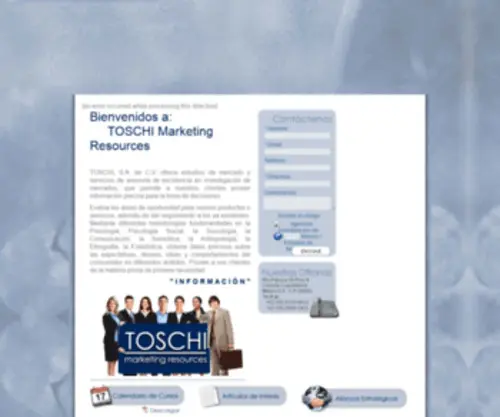 Toschi.com.mx(Agencia de Investigación de Mercados en México) Screenshot