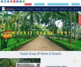 Toshaliresort.com(Toshali Group of Hotels & Resorts) Screenshot