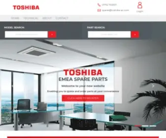 Toshiba-Hvacspares.com(Toshiba Air Conditioning (HVAC) Spare Parts) Screenshot