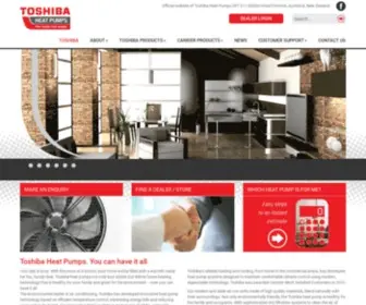 Toshibaheatpumps.com(Toshiba Heat Pumps New Zealand) Screenshot