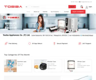 Tosibaindia.com(Tosiba Appliances) Screenshot