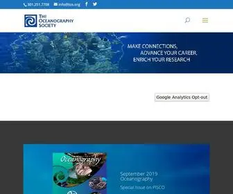 Tos.org(The Oceanography Society) Screenshot