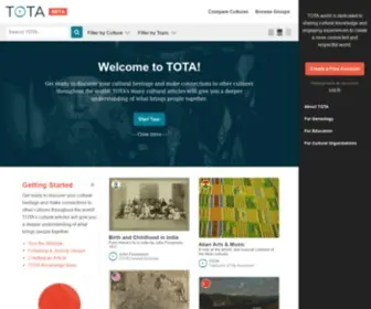 Tota.world(TOTA is a cultural information website) Screenshot
