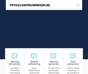 Totaalontruimingen.nl(Ontruimingen en opruimen van woningen en kantoren) Screenshot