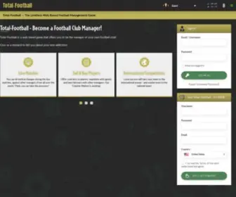 Total-Football.org(The Limitless Web Based Football Management Game) Screenshot
