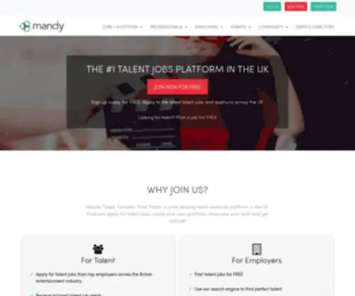 Total-Talent.com(Find Supporting Artist Jobs near you in the UK) Screenshot