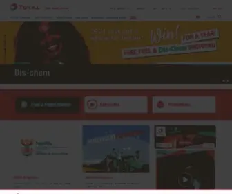 Total.co.za(Total South Africa offers a range of products and services to individuals and professionals) Screenshot