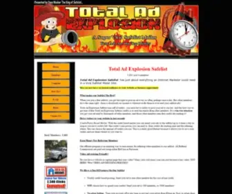 Totaladexplosion.com(Total Ad Explosion Safelist) Screenshot