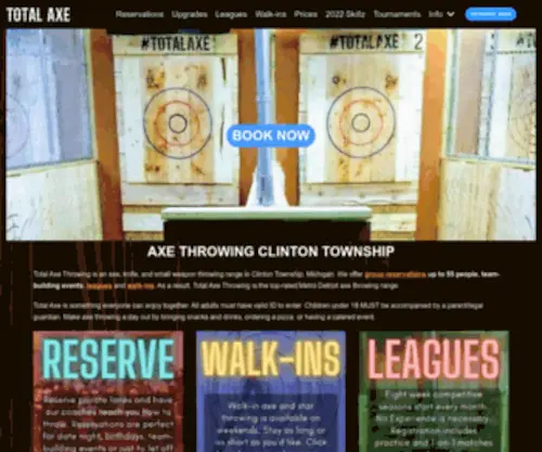 Totalaxe.com(Total Axe Throwing) Screenshot