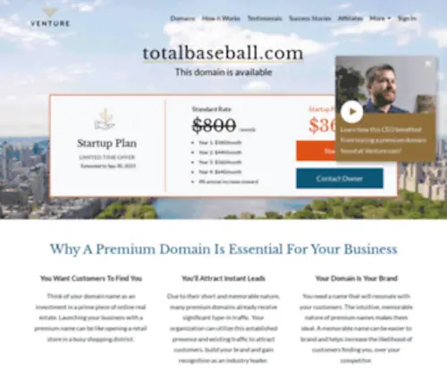 Totalbaseball.com(Venture) Screenshot