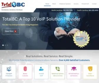 Totalbc.com(Charlotte NC Business Phone Systems and Managed IT Services) Screenshot