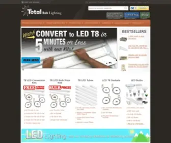 Totalbulklighting.com(Total Bulk Lighting LED T8 Conversion Kits) Screenshot