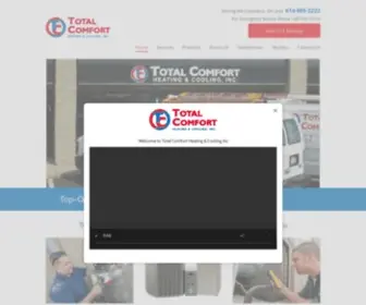 Totalcomfort-HC.com(Total Comfort Heating & Cooling Inc) Screenshot