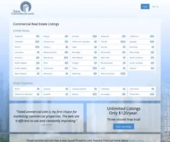 Totalcommercial.com(Commercial Real Estate Listings) Screenshot