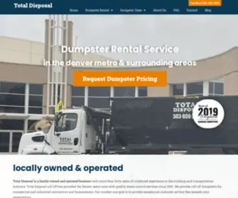 Totaldisposalofdenver.com(Roll Off Dumpster Company) Screenshot