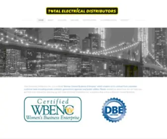 Totalelectricny.com(Total Electrical Distributors Inc) Screenshot