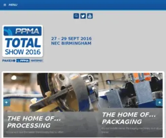 Totalexhibition.com(Packaging Machinery and Manufacturing Show at NEC) Screenshot